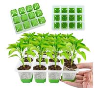 DIELOVEHUA 2 Pezzi Vassoi di Avviamento per Semi in Silicone, Vassoi per Semi, Mini Serra Germinazione, Vassoi per Germinazione, Riutilizzabili, Vassoio per Piantine con Flessibile Pop-Out Cells