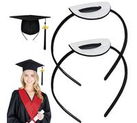 DIELOVEHUA Decorazione di Laurea, 2 Pezzi Fascia per Capelli da Laurea, Inserto per Cappello da Laureato, per Fissare il Tappo di Laureato, per Decorazioni di Feste, Fotografia (B)