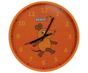 DieMaus Orologio da parete per bambini arancione