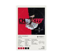 Diempi Poster su tela autografato con copertina dell'album musicale Chief Keef Sorry 4 The Weight, decorazione artistica da parete per soggiorno e camera da letto, 20 x 30 cm