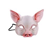 DierCosy Maschera per maiale a metà faccia, maschera unisex Halloween novità maschera per maiale a metà faccia crea creativa maschera per animali da animale per maschera di Halloween Carnival