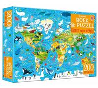 Dieren van de wereld: Boek en puzzel