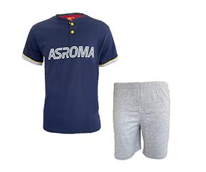 dierre Pigiama Corto Mezza Manica in Cotone AS Roma Art. ROMAJ PEC1 (Blu, 16 Anni)
