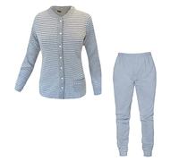 dierre pigiama donna invernale aperto avanti in cotone interlock LOVABLE art. l0blo (S, grigio)