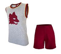 dierre Pigiama Uomo Corto Spalla Larga in Cotone AS Roma Art. ROMAU PESL1 (Grigio, XXL)