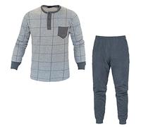 dierre Pigiama Uomo Invernale Girocollo in Cotone Interlock Lovable Art. l0bly (XL, Grigio)