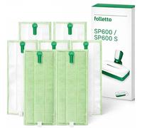 DIERRESTORE 6 Panni Pulilava SP600 e SP600S Folletto in Microfibra 100% COMPATIBILI, Lavabili e Riutilizzabili Tantissimi Volte, Alta Assorbenza per Pavimenti