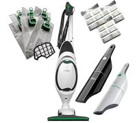 DIERRESTORE Aspirapolvere -FOLLETTO- VK150 NUOVA + Aspirabriciole (BIANCO O NERO SECONDO DISPONIBILITA) + HD50 - MOTORE ULTRA POTENTE + 6 SACCHETTI COMPATIBILI