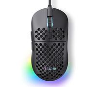 Dierya ×TMKB M1SE - Mouse da gioco con cavo, sensore ottico da 12800 DPI, 6 tasti programmabili, mouse RGB regolabile, mouse da gioco ergonomico per PC, nero