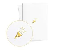 Diese-Klappkarten Set di 2 biglietti di compleanno con coriandoli in rilievo in oro, idea originale come biglietto di compleanno o per altri momenti esclusivi, E07