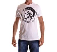 Diesel 0JAIL-00SFFC T-Shirt, Bianco (100), L Uomo