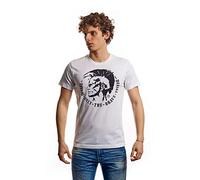 Diesel 0JAIL T-Shirt, Bianco (100), XXL Uomo