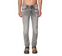 DIESEL 1979 Sleenker E9B97 Uomo W32/L32 Skinny Basso Grigio Distressed RRP250