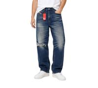 DIESEL 2010 D-Macs 09J95 Jeans Uomo W36/L32 Blu Distressed Loose Straight