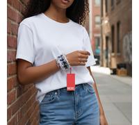 DIESEL A-Vets C Donna Bracciale OS Nero Denim Filo Dettagli Argento