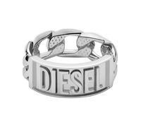 Diesel Anello Per Uomo Anello, L: Da 18 mm A 21 mm, H: 9 mm Anello In Acciaio Inox Argento, DX1347040