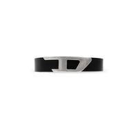 Diesel - B-D Logo 2.0 Leather Belt - - Accessories - unisex - Nero - 90 CM