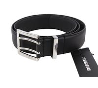Diesel B-Rock Uomo Cintura 90 CM Nero 100% Pelle Dettaglio Occhiello Prezzo €80