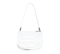 Diesel, ,Bags ,Donna ,Bianco ,ONE SIZE Borsa a tracolla in pelle bianca con logo Oval D