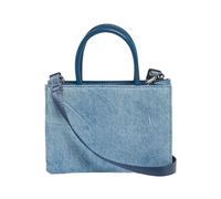 Diesel borsa in denim con logo lavaggio blu