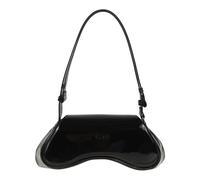Diesel, ,Bags ,Donna ,Nero ,ONE SIZE Borsa a Tracolla Nera in Sintetico con Patta