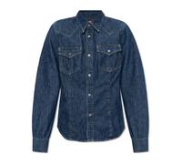 Diesel, ,Blouses & Shirts ,Donna ,Blu ,L Camicia di jeans De-waves