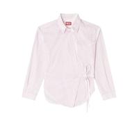 Diesel, ,Blouses & Shirts ,Donna ,Rosa ,L Camicia a Portafoglio in Popeline con Stampa Gessata