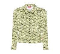 Diesel, ,Blouses & Shirts ,Donna ,Verde ,L Top Verde con Design Elegante