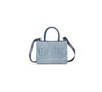 Diesel borsa in denim con logo lavaggio blu