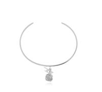 Diesel - Bracciale a Manicotto con Charm in Acciaio Inossidabile - - Accessories - Donna - Grigio - ONE SIZE
