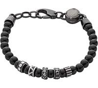 Diesel Bracciale Da Uomo, 18Cm-19,5Cm Nero Bracciale In Acciaio Inossidabile, DX0961001