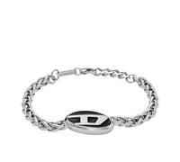 Diesel Bracciale in acciaio con il logo DX1469040