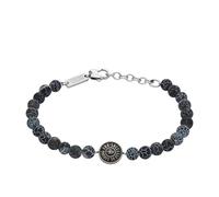 Diesel Bracciale da uomo Beads Agata nera DX1464040, Length: 190mm, Width: 11mm, Height: 11mm, Black Agate, Senza Gemstone