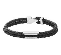Diesel Bracciale moderno in pelle da uomo DX1247040