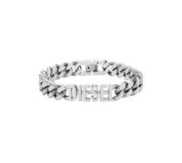 Diesel Bracciale da uomo in acciaio inossidabile con chiusura a libro