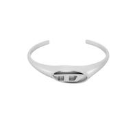 Diesel Bracciale da uomo in acciaio inossidabile con chiusura a moschettone o a scorrimento, Argento chiaro