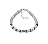 Diesel Bracciale da uomo in acciaio inossidabile con chiusura a moschettone o a scorrimento, Nero carbone