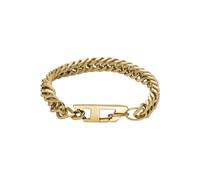 Diesel Bracciale da uomo in acciaio inossidabile con chiusura a moschettone o a scorrimento, Oro cromato