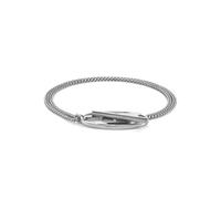 Diesel Bracciale da Uomo in Acciaio Inossidabile con Chiusura a T, Argento chiaro