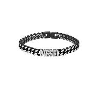 Diesel Bracciale Da Uomo In Acciaio, Lunghezza: 208mm, Larghezza: 7,8mm Bracciale In Acciaio Inossidabile In Argento, DX1386040