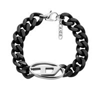 Diesel - Bracciale in acciaio inossidabile per uomo - - Accessories - Uomo - Nero - ONE SIZE