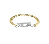 Diesel Bracciale per uomo, Bracciale a catena in acciaio inossidabile bicolore, Lunghezza: 220 mm, Larghezza: 32,5 mm, Altezza: 10 mm, DX1437931