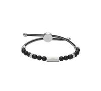 DIESEL Braccialetto nero / argento, Taglia One Size