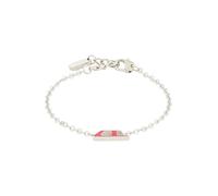 Diesel D Logo Bracciale unisex adulto in metallo color argento, DX1691040