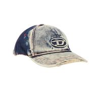 Diesel, ,Accessories ,Uomo ,Blu ,M Berretto da Baseball in Denim Indaco con Cuciture Rosse
