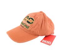 Diesel C-Syom Uomo Tappo OS Medio Arancione Baseball Logo Ricamato Cotone Unisex