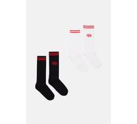 DIESEL Calzini Unisex Nero Calzini (2 paia) con logo oval D Autunno inverno 202