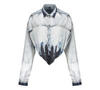 Diesel - Camicetta asimmetrica cropped - - Blouses & Shirts - Donna - Blu - S
