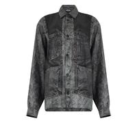 Diesel - Camicia con inserti in denim - - Shirts - Uomo - Grigio - L