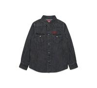Diesel camicia in denim con tasche lavaggio nero